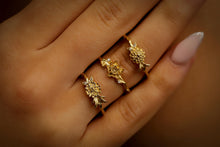 Load image into Gallery viewer, Personalized Birth Month Flower Rings – Celebrate Your Unique Story with Meaningful Floral Designs