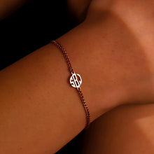 Load image into Gallery viewer, Block Monogram Bracelet by SilverGoldandRose - Personalize Your Style with a Unique Touch