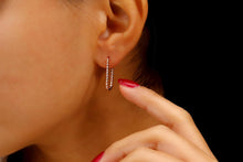 Load image into Gallery viewer, Shine Sterling Silver Huggie Hoop Set with Cubic Zirconia