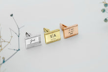 Load image into Gallery viewer, Your Actual Handwriting Engraved Cufflinks in 925 Sterling Silver