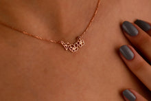 Load image into Gallery viewer, Blooming Gifts Birth Month Flower Necklace | Gold &amp; Silver Interlocking Family Jewelry