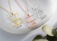 Load image into Gallery viewer, Personalized Gold Logo Necklace | Hand-Drawn Design | Unique Gift for Every Occasion
