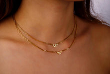 Load image into Gallery viewer, Intertwined Angel Number Necklace - Inspiring Design with Curb Chain