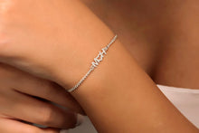 Load image into Gallery viewer, Heartfelt Creations 14K Gold Intertwined Initials Bracelet - Customizable Couple Jewelry with Interlocking Letters
