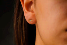 Load image into Gallery viewer, Sparkling Sterling Silver CZ Climber Earrings - Elegant Threadless Handmade Design