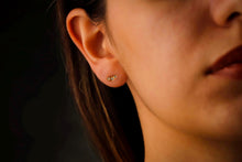 Load image into Gallery viewer, Sparkling Sterling Silver CZ Climber Earrings - Elegant Threadless Handmade Design