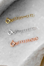 Load image into Gallery viewer, Adjustable Chain Extender for Necklaces &amp; Bracelets - 925 Sterling Silver