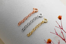 Load image into Gallery viewer, Adjustable Chain Extender for Necklaces &amp; Bracelets - 925 Sterling Silver