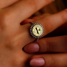 Load image into Gallery viewer, University Rings with Sparkling CZ Diamonds