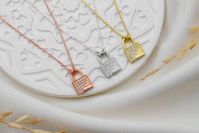 Load image into Gallery viewer, Personalized Initial Padlock Necklace | Stunning CZ Diamond &amp; Sterling Silver Elegance