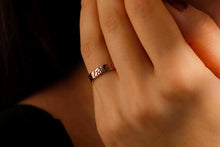 Load image into Gallery viewer, Custom Birth Flower Ring | Personalized Sterling Silver Jewelry