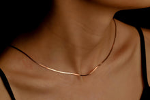Load image into Gallery viewer, Shimmering Dainty Snake Chain Necklace - Elegant Italian Design in Silver, Gold &amp; Rose Gold