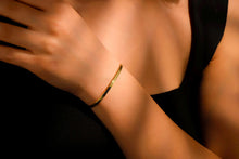 Load image into Gallery viewer, 14K Gold Herringbone Bracelet - Exquisite Handmade Italian Design in Sterling Silver