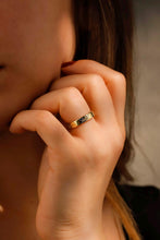 Load image into Gallery viewer, Custom Birth Flower Ring | Personalized Sterling Silver Jewelry