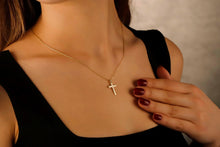 Load image into Gallery viewer, Radiant Faith Cross Necklace in Silver, Gold and Rose