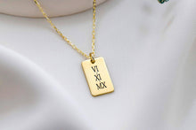 Load image into Gallery viewer, Gleaming Gifts Personalized Sterling Silver Initial Bar Necklace - Custom Engraving for a Unique Touch
