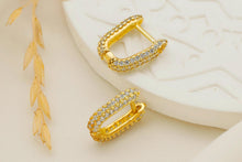 Load image into Gallery viewer, Sparkling Silver Diamond Huggie Earrings | Dainty CZ Cartilage Hoops for Your Earring Stack | Perfect Gift Idea