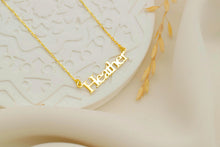 Load image into Gallery viewer, Custom Name Necklace | 18K Gold Filled &amp; Sterling Silver | Dainty Chain for a Personal Touch