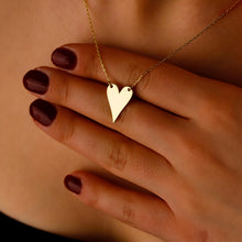 Load image into Gallery viewer, Actual Handwriting Engraving Heartfelt Grace Minimalist Heart Necklace in  925 Sterling Silver