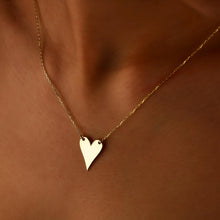 Load image into Gallery viewer, Actual Handwriting Engraving Heartfelt Grace Minimalist Heart Necklace in  925 Sterling Silver