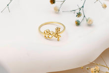 Load image into Gallery viewer, Personalized Birth Flower Ring | Custom Sterling Silver Floral Jewelry by SilverGoldandRose