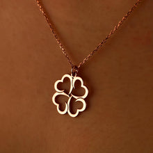 Load image into Gallery viewer, Lucky Four Leaf Clover Necklace in 925 Sterling Silver