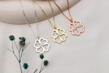 Load image into Gallery viewer, Lucky Four Leaf Clover Necklace in 925 Sterling Silver