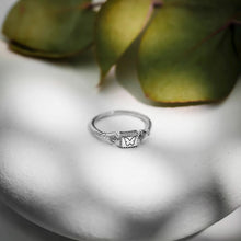Load image into Gallery viewer, Butterfly Ring - Initial Stacking Ring - Elegant Sterling Silver &amp; Gold Filled Jewelry Gift for Her
