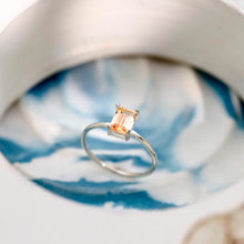 Load image into Gallery viewer, Personalized Baguette Gemstone Ring in Sterling Silver, Gold, and Rose