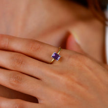 Load image into Gallery viewer, Personalized Baguette Gemstone Ring in Sterling Silver, Gold, and Rose