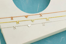 Load image into Gallery viewer, Heartfelt Initial Necklace by SilverGoldandRose - Sterling Silver, Waterproof &amp; Anti-Tarnish, Perfect for Personalization