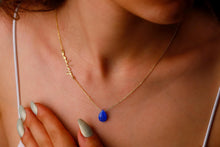 Load image into Gallery viewer, Birthstone Name Necklace | Personalized 925 Sterling Silver | Waterproof Gemstone Jewelry