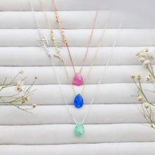 Load image into Gallery viewer, Birthstone Name Necklace | Personalized 925 Sterling Silver | Waterproof Gemstone Jewelry
