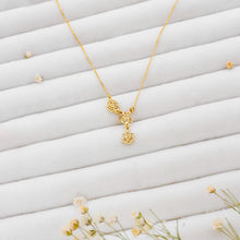 Load image into Gallery viewer, Floral Essence Personalized Birth Flower Lariat Necklace - Elegant Sterling Silver Y Design