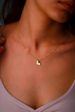 Load image into Gallery viewer, Heartfelt Creations Personalized Heart Birthstone Necklace in Sterling Silver, Gold and Rose – Dainty Elegance for Every Occasion