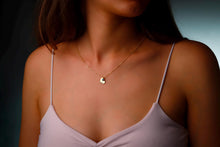 Load image into Gallery viewer, Heartfelt Creations Personalized Heart Birthstone Necklace in Sterling Silver, Gold and Rose – Dainty Elegance for Every Occasion