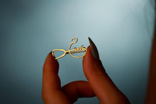 Load image into Gallery viewer, Personalized 925 Sterling Silver Stethoscope Brooch