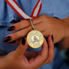 Load image into Gallery viewer, Engraved College Logo Medal - 925 Sterling Silver Graduation Gift for Proud Graduates