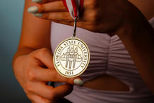 Load image into Gallery viewer, Engraved College Logo Medal - 925 Sterling Silver Graduation Gift for Proud Graduates