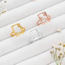 Load image into Gallery viewer, Personalized Unique Design Silver Initial Ring
