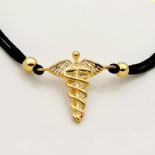 Load image into Gallery viewer, Nurse's Pride Sterling Silver Caduceus Bracelet - A Tribute to Compassionate Care