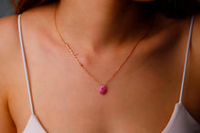 Load image into Gallery viewer, Birthstone Name Necklace | Personalized 925 Sterling Silver | Waterproof Gemstone Jewelry