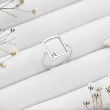 Load image into Gallery viewer, Personalized Unique Design Silver Initial Ring