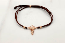 Load image into Gallery viewer, Nurse's Pride Sterling Silver Caduceus Bracelet - A Tribute to Compassionate Care