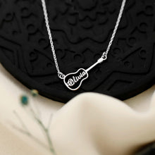 Load image into Gallery viewer, Personalized Guitar Necklace - Custom Name Pendant for Music Lovers - Perfect Gift for Musicians