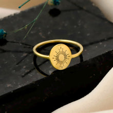 Load image into Gallery viewer, Sunbeam Jewelry Sun Beam Ring - Dazzling Minimalist Gold &amp; Silver Sunburst Design