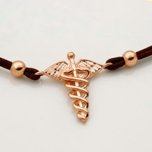 Load image into Gallery viewer, Nurse's Pride Sterling Silver Caduceus Bracelet - A Tribute to Compassionate Care