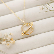 Load image into Gallery viewer, Stellar Silver Saturn Pendant Necklace - Embrace Your Cosmic Journey