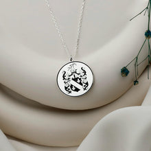 Load image into Gallery viewer, Heraldic Haven Custom Family Crest Necklace - Engraved Personalized Coat of Arms Pendant
