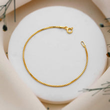 Load image into Gallery viewer, Shimmer &amp; Shine Silver Box Chain Bracelet - Elegant Minimalist Jewelry for Everyday Glam, Perfect Gift for Her